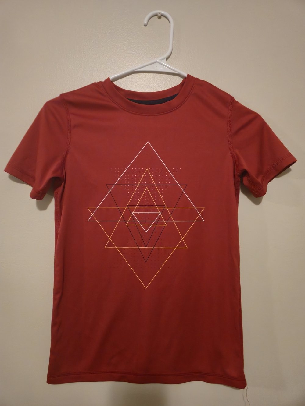 Boy's Red Geometric Graphic Tee
